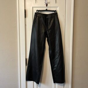 Black faux Leather pants